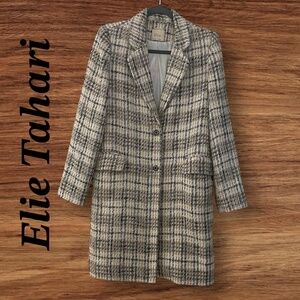 Elie Tahari tweed coat Size 8